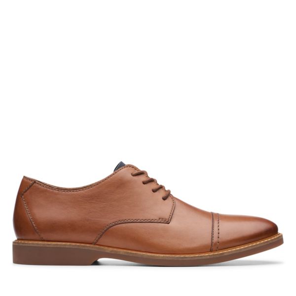 Clarks Mens Atticus Cap Wide Fit Shoes Brown | CA-7081962